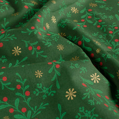 Katoen Poplin Kerstmis Groen