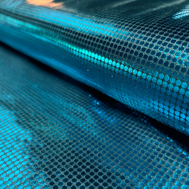Polyester Jersey fabrik Punkte Aqua