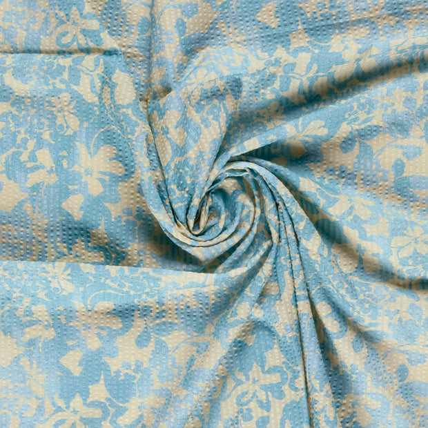  fabric Light Blue Seersucker 