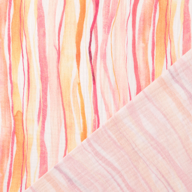 Musselin fabrik Helles Pink digital bedruckt 
