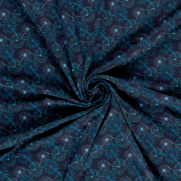 Jersey fabric Navy digital printed 