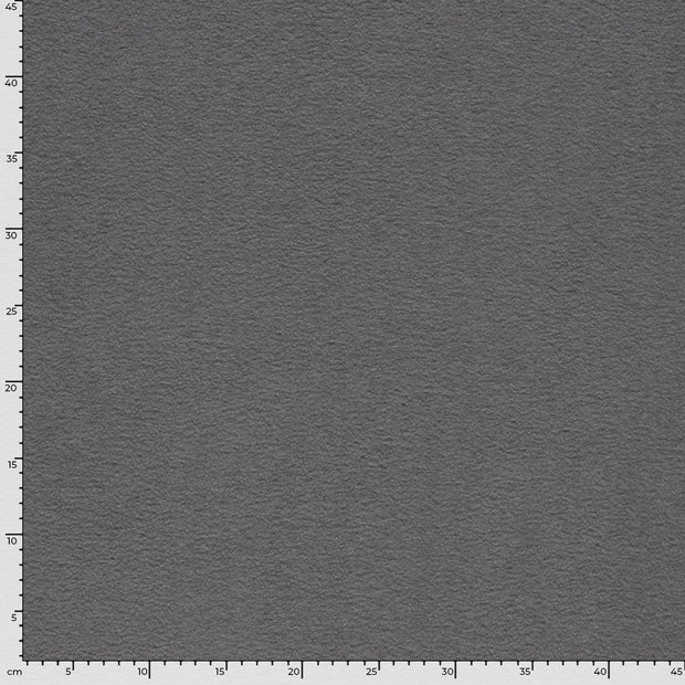 Fleece fabric Unicolour Dark Grey