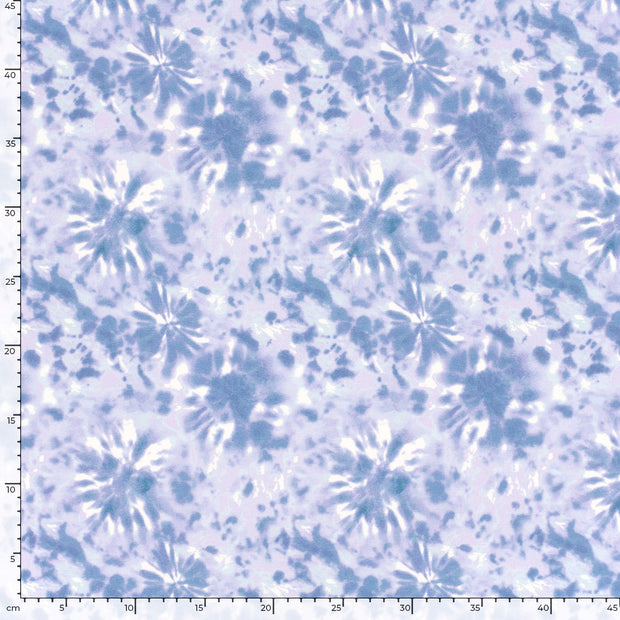 French Terry fabrik Abstrakt Babyblau