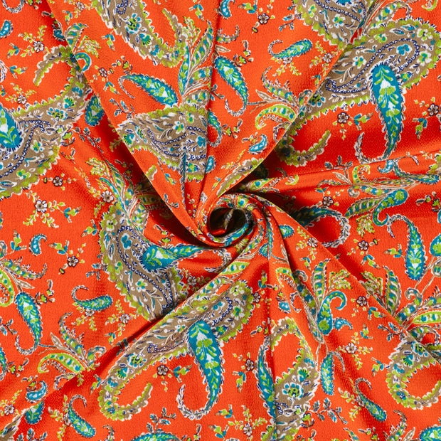 Polyester Bubble tela Rojo estampado 