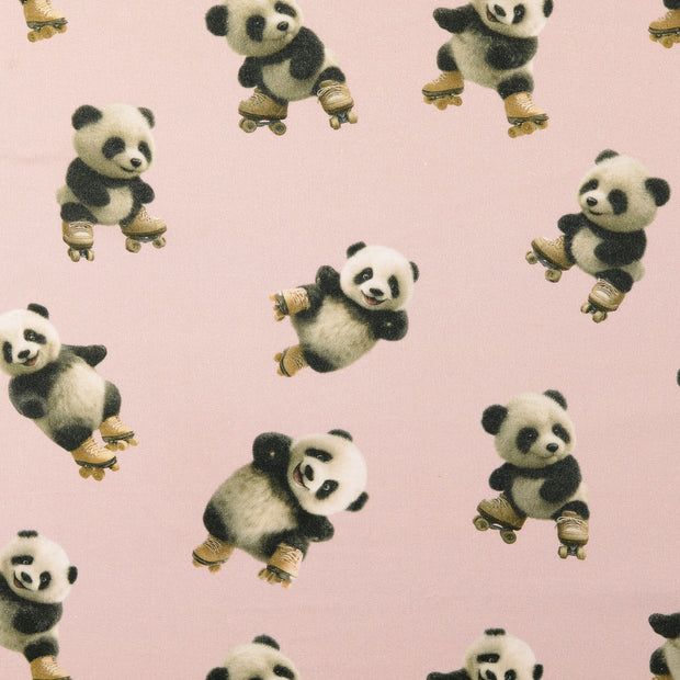 Cretonne fabric Animals Old Pink