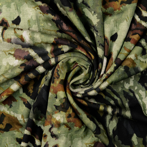 Jersey fabric Olive Green 
