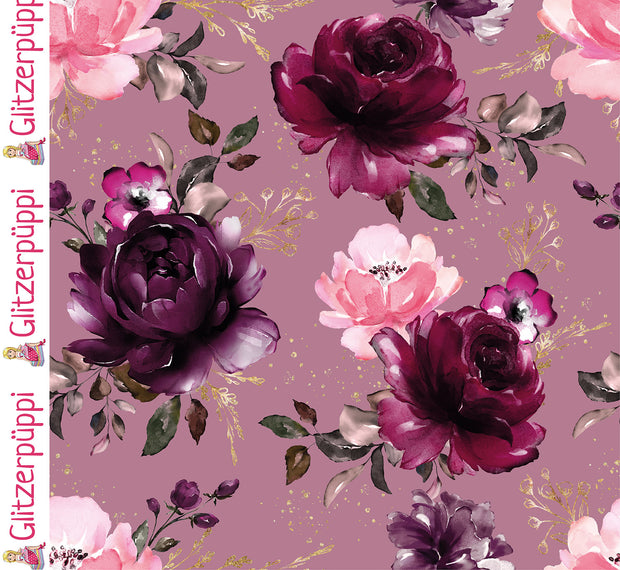Jogging stof Rozen Oud Roze