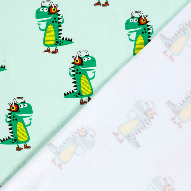 Jersey fabric Crocodiles printed 