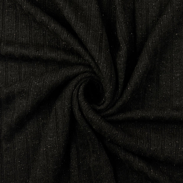 Heavy Knit tissu Noir 