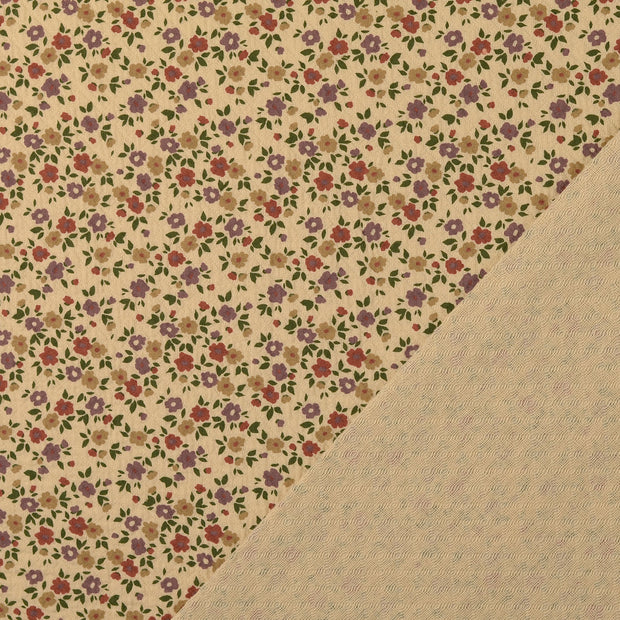 Cotton Poplin fabric Nude printed 