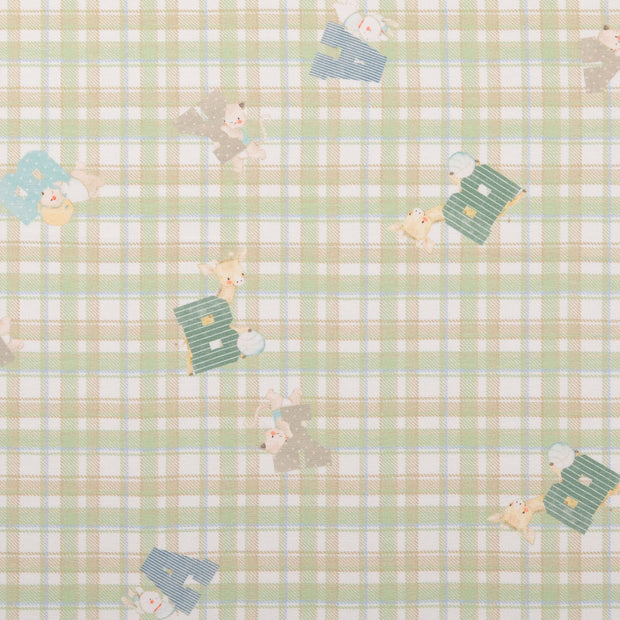 Jersey tissu animaux Vert