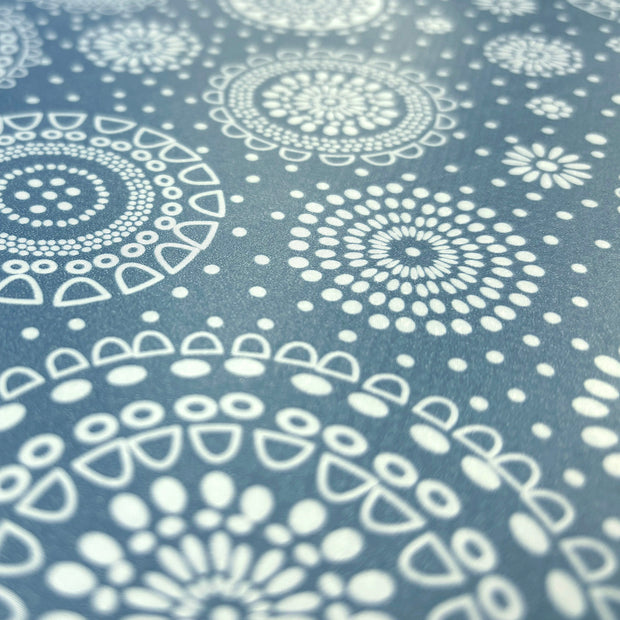 Wachstuch fabrik Mandalas Stahlblau