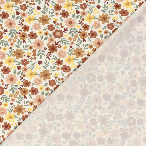 Jersey fabric Flowers printed 