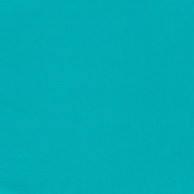 Muslin fabric Turquoise matte 