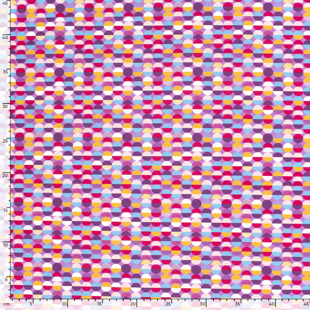 Baumwolle Popeline fabrik Kreise Lila