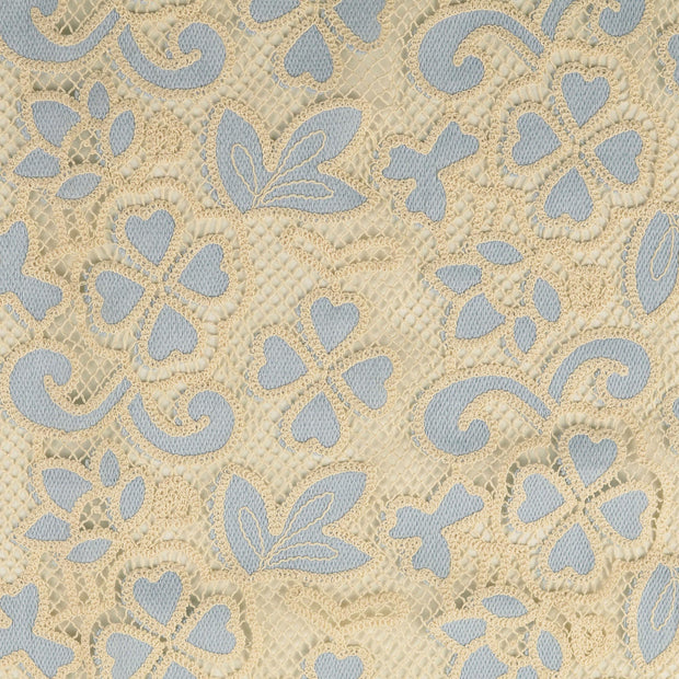 Spitze fabrik Blumen Himmelblau
