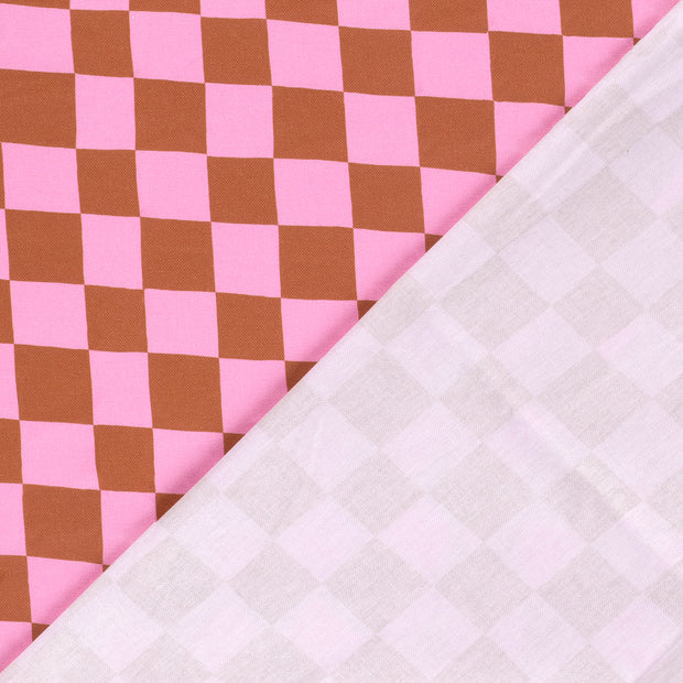 Panama fabric Checks digital printed 