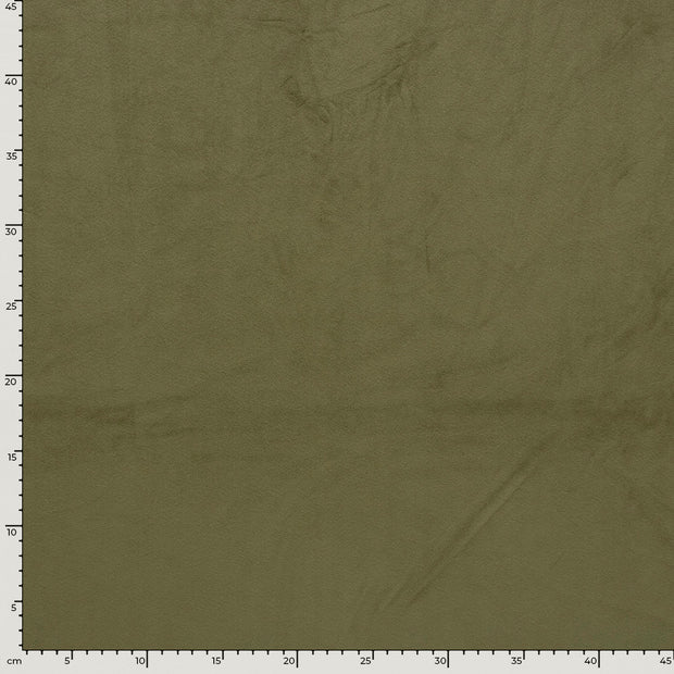 Supersoft Velvet tissu Unicolore Vert kaki