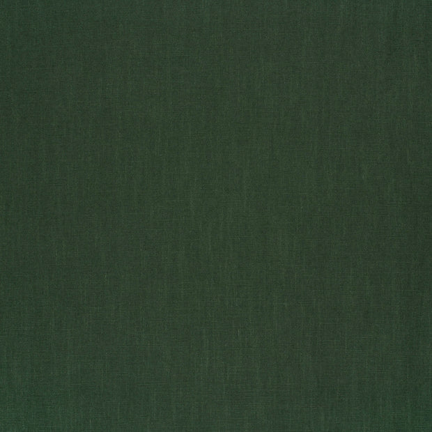 Linen fabric Dark Green matte 