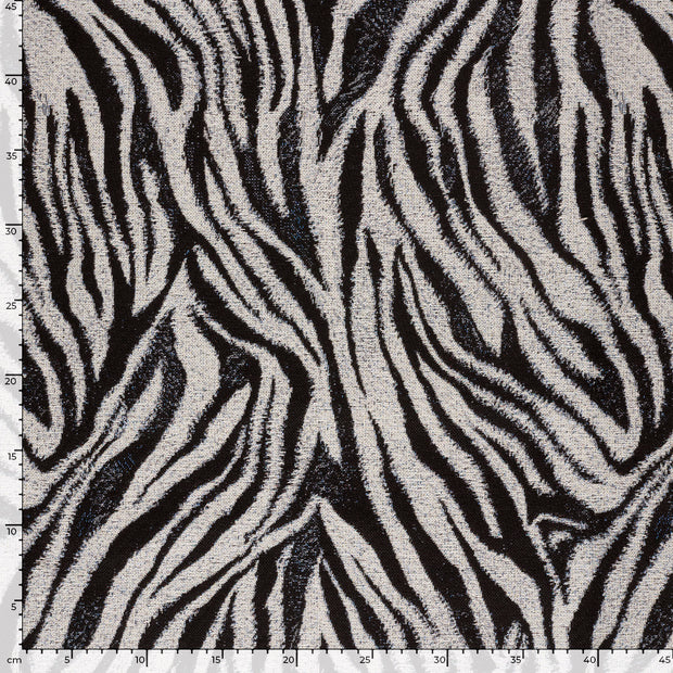 Gobelin stof Zebra's Gebroken wit