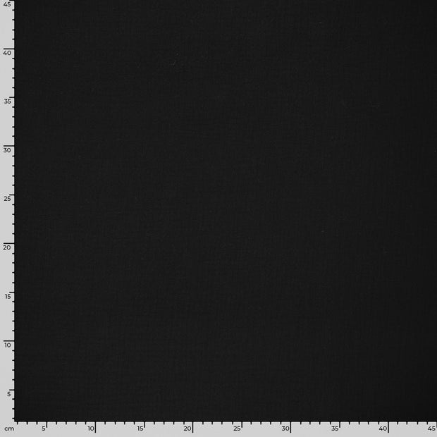 Mousseline extra breed stof Effen Zwart