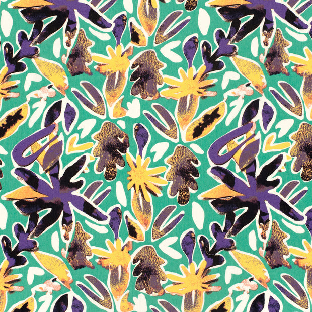 Borken Crepe fabric Petrol matte 
