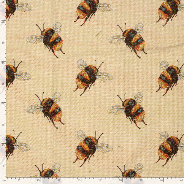 Gobelin tissu abeilles Beige