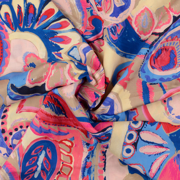 Viscose Poplin fabrik Hellblau 