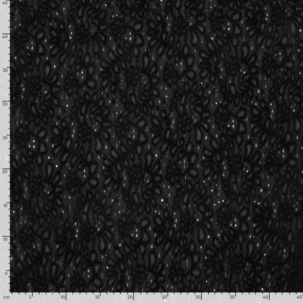 Chenille fabric Unicolour Black