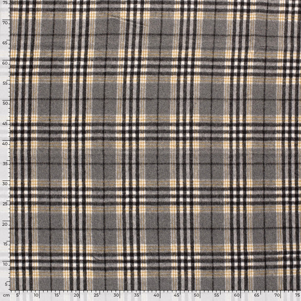 Jacquard tela Cuadros Negro