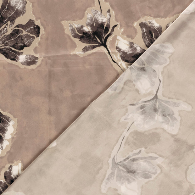 Satén Duchesse tela Flores estampado 