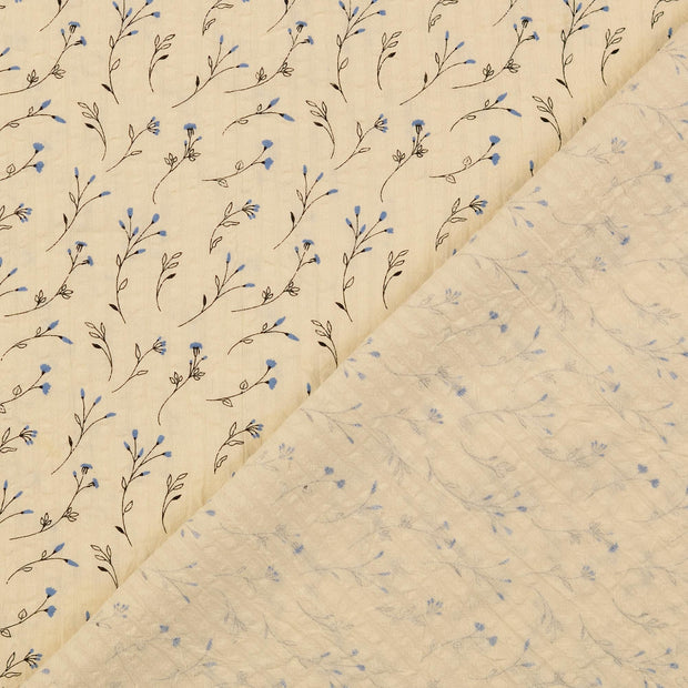 Seersucker fabric Flowers 