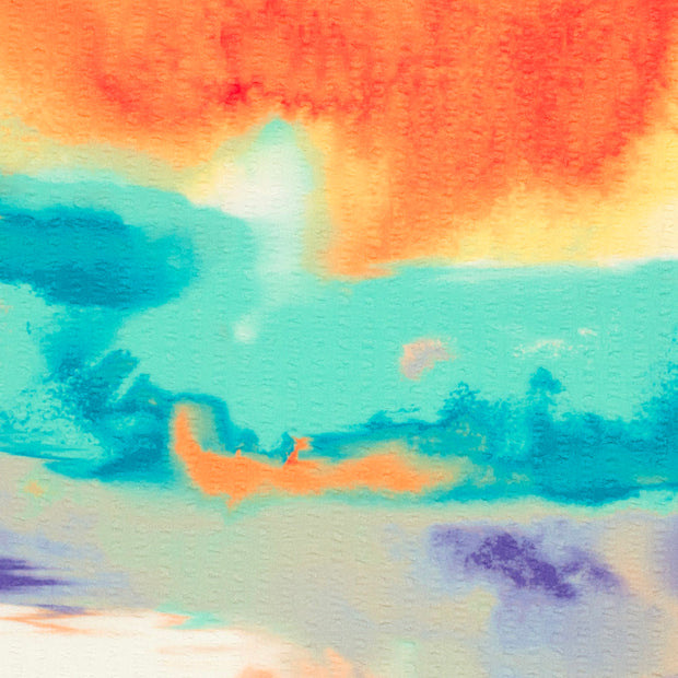 Polyester Bubble fabric Abstract Petrol