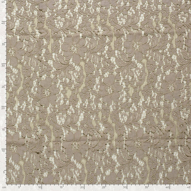 Lace fabric Flowers Beige