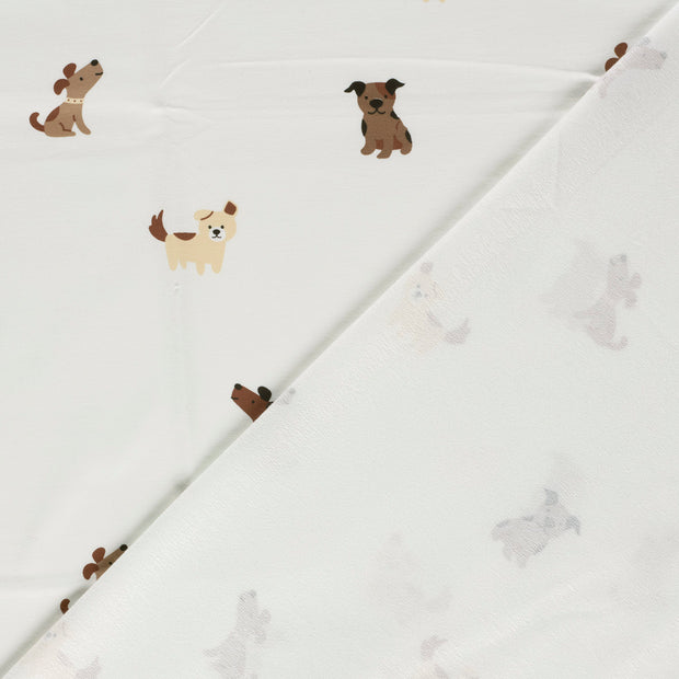 French Terry fabric Dogs printed 