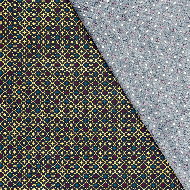 Algodón Popelina tela Abstracto estampado con lámina 