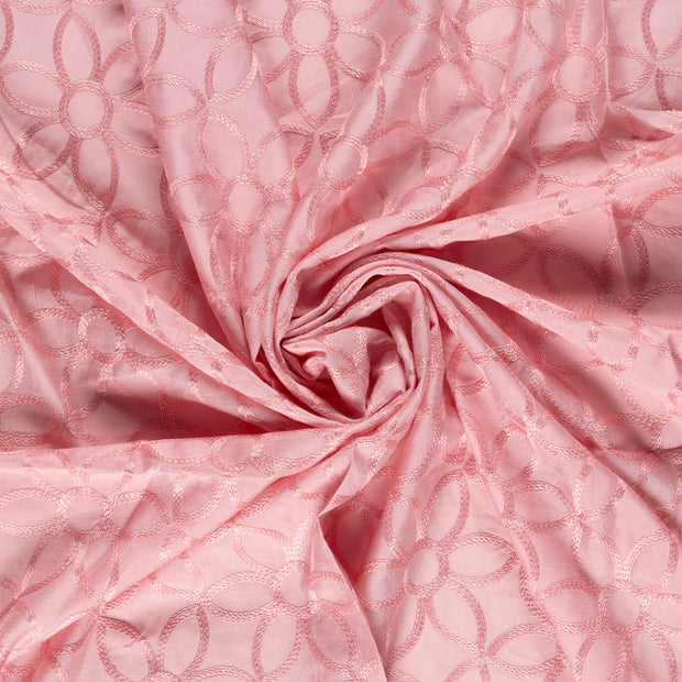  fabric Light Pink embroidered 
