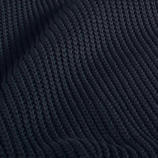 Heavy Knit fabric Cable Navy