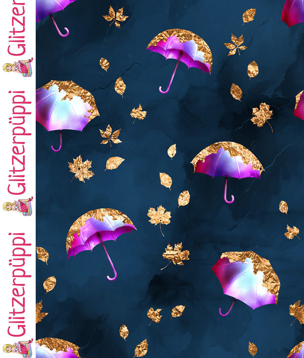 Jogging fabric Umbrellas Navy