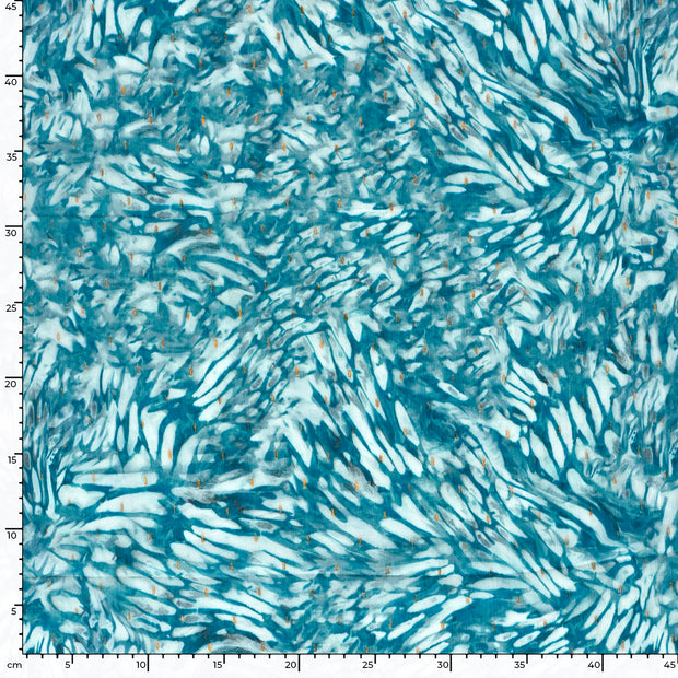 Chiffon stof Glitter Donker mint
