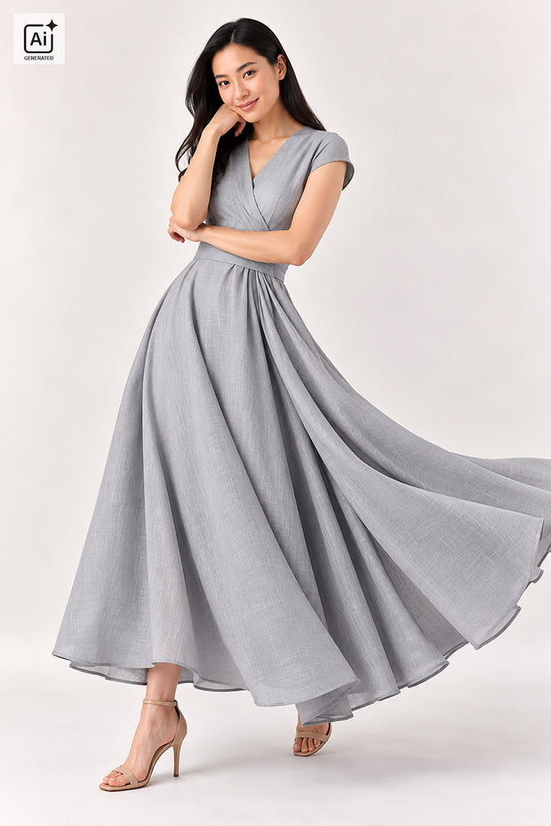 Woven Polyester fabric Unicolour Light Grey