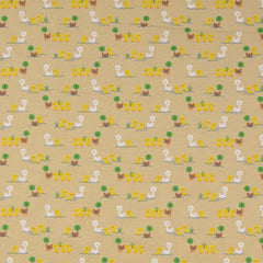Cotton Jersey printed Animals Beige