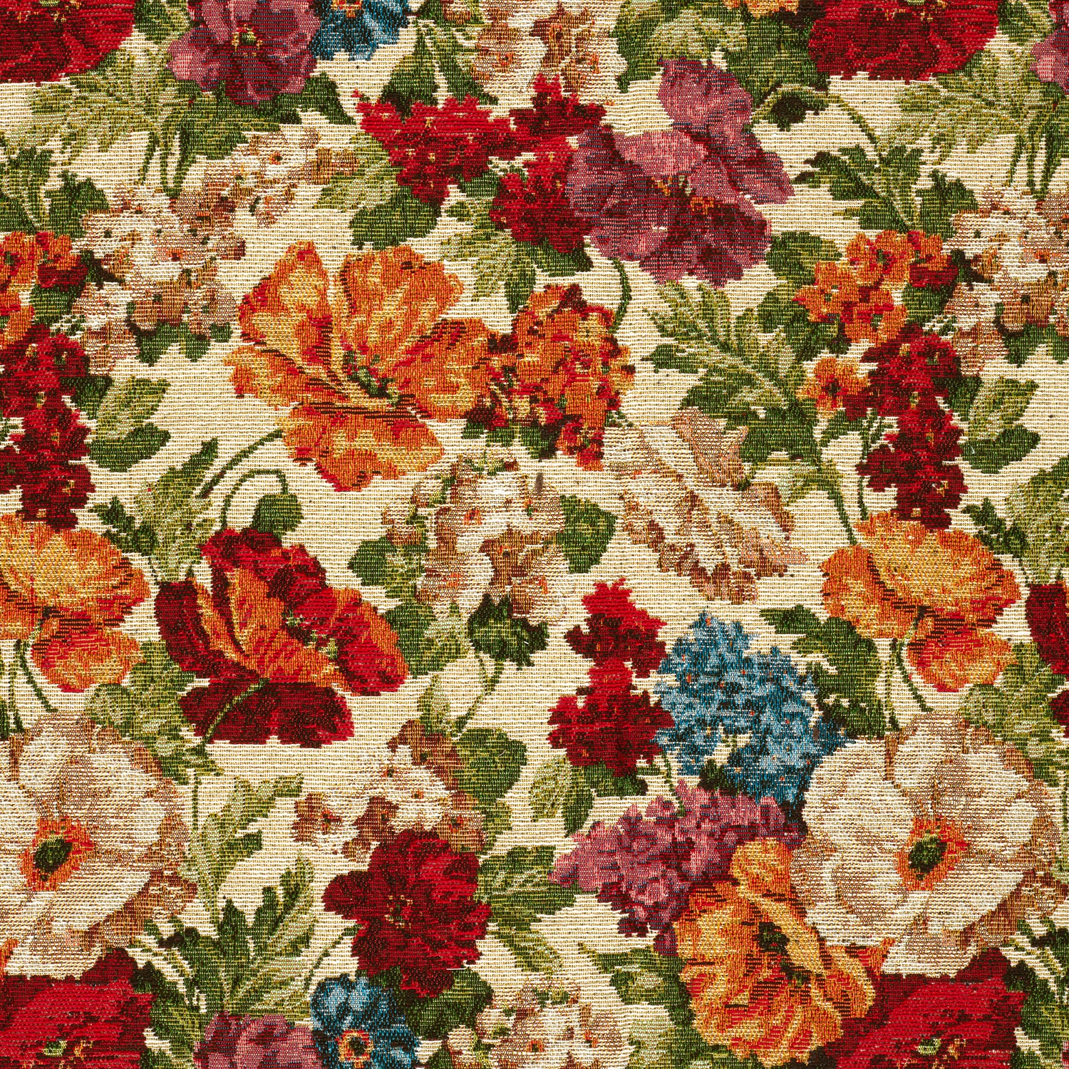 Jacquard fabric Flowers Beige | Wholesale fabrics | Nooteboom Textiles