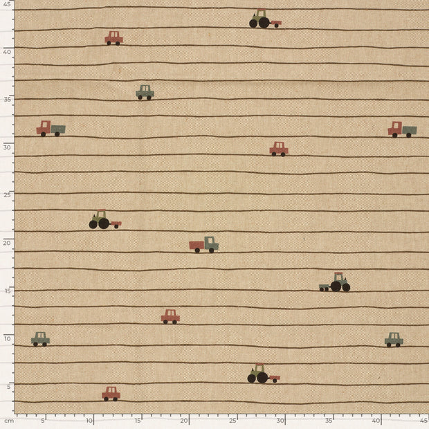 Linen Look fabric Vehicles Beige
