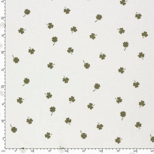 Éponge tissus tissu Feuilles Blanc cassé