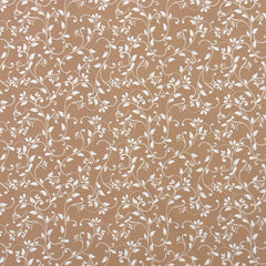 Cotton Poplin digital printed Flowers Beige