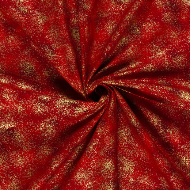 Algodón Popelina tela Rojo 