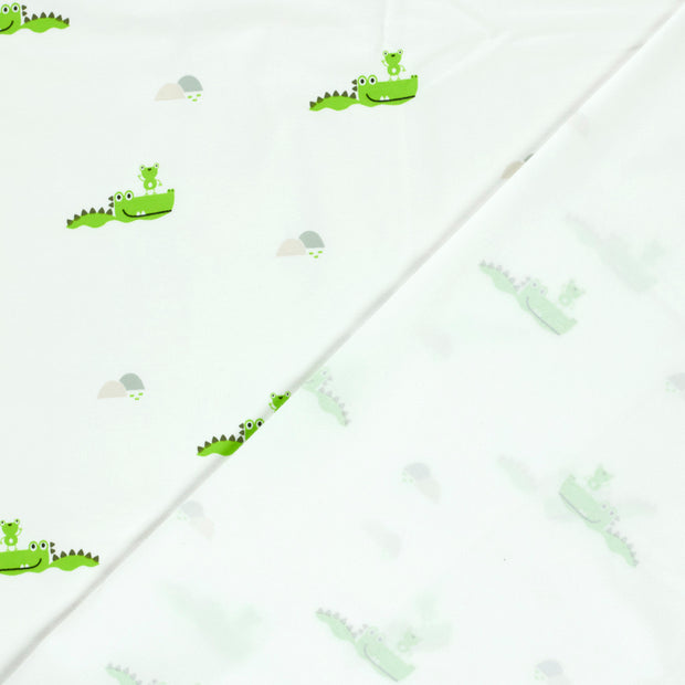 Jersey fabric Crocodiles printed 