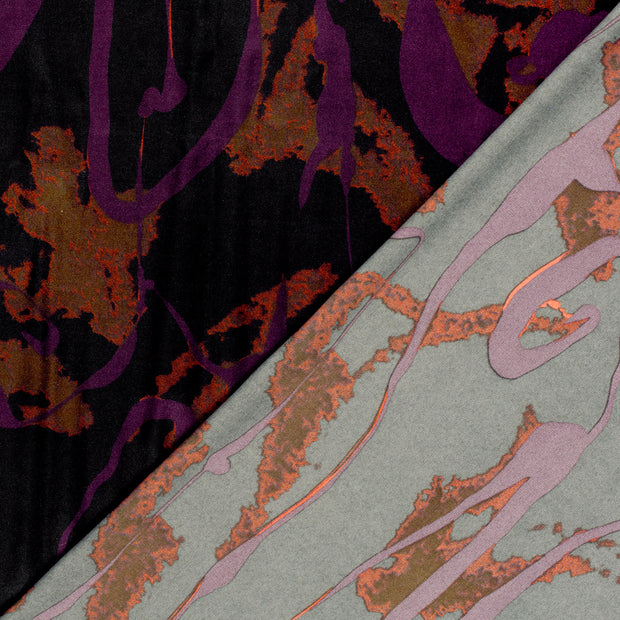 Satén tela Abstracto estampado 