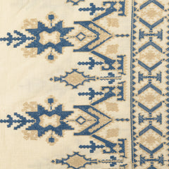 Lace embroidered Geometric pattern Light Blue